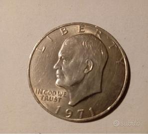 Moneta 1 Dollaro in argento anno 1971 Eisenhower