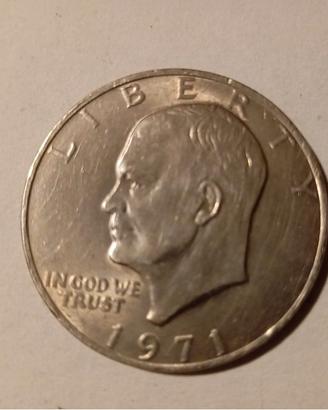Moneta 1 Dollaro in argento anno 1971 Eisenhower