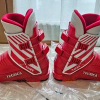 Scarponi sci Tecnica Racer vintage rossi taglia 5