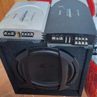 cassa sub woofer con due amplificatori