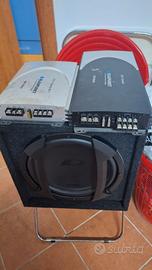 cassa sub woofer con due amplificatori