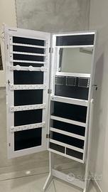 Armadietto Portagioie Autoportante, Specchiera Por