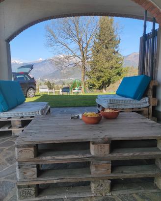 set tavolino divano pallet divanetti giardino 