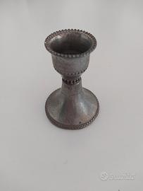 porta candela peltro