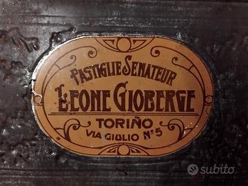 VECCHIA ANTICA SCATOLA DI LATTA LEONE GIOBERGE 