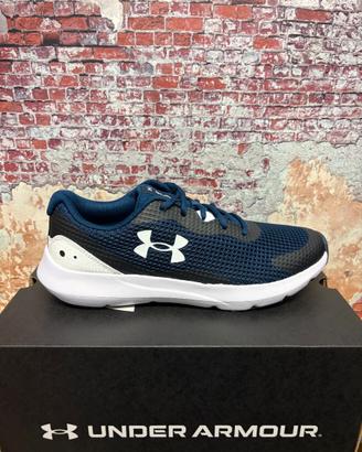 Under Armour scarpe uomo sportive running blu 43