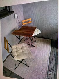 Gartenset, Balkonset, Holztisch mit 2 Stühlen, Top