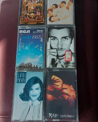 6 musicassette originali Pausini Dalla Jovanotti 