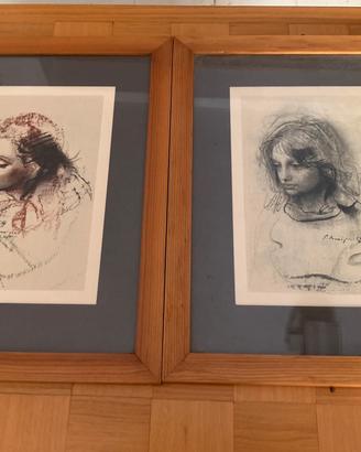 Coppia Quadri Vintage - di Pietro Annigoni