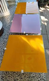 N.3 lampade da parete quadrate in vetro