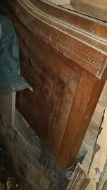 TESTATA LEGNO ANTICO INTARSIATO 