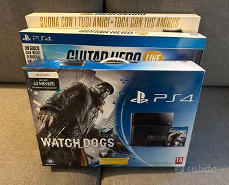 PLAYSTATION 4 + 2 guitar e giochi