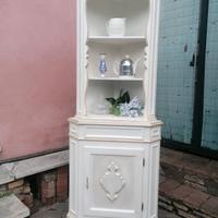 mobile angoliera vero legno lavoro  shabby chic 