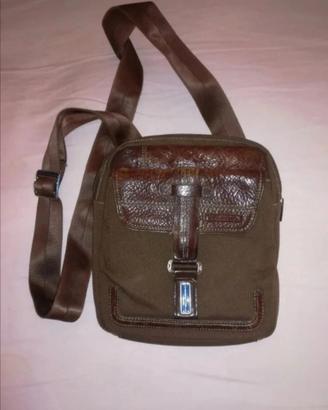 Piquadro originale zaino tracolla borsa pelle 