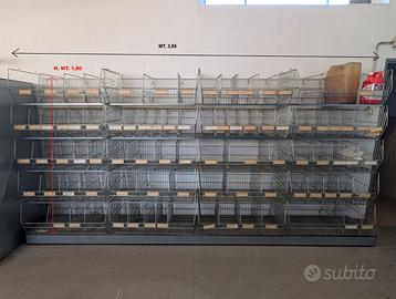 Cesti metallici in filo zincato