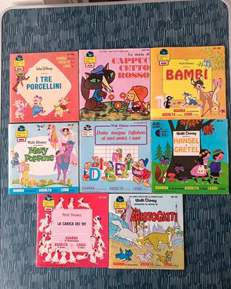 8 dischi 45 giri cartoni animati 