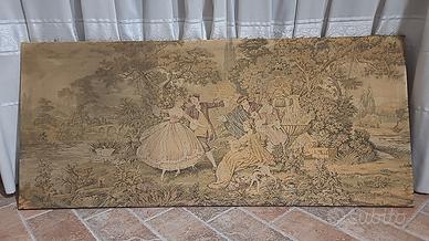 Due quadri arazzi vintage montati su telaio