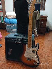 Chitarra elettrica fender+ amplificatore