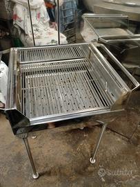 barbecue a legna totalmente acciaio inox 