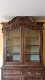 Credenza Vetrina Antica dell'800 in Pioppo