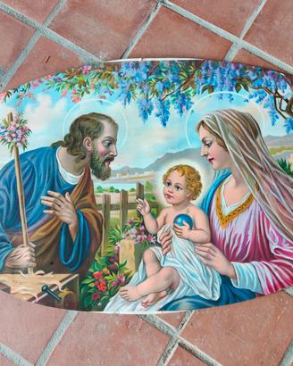 Antiche stampe Sacra Famiglia 