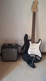 chitarra elettrica squier by fender +mplificatore 
