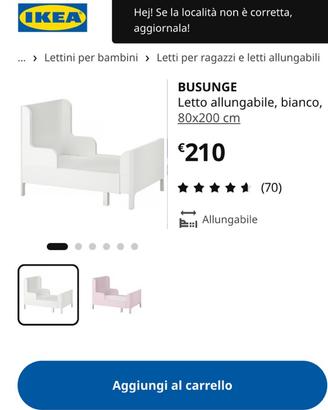 Lettino usato allungabile