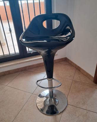 Sgabello da Bar moderno in ABS - NERO LUCIDO