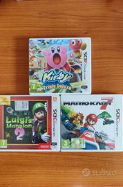 Set 3 giochi Nintendo 3DS come nuovi completi