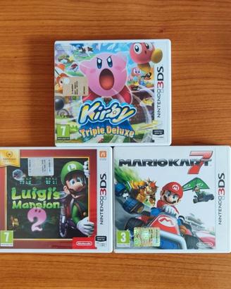 Set 3 giochi Nintendo 3DS come nuovi completi