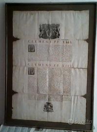 stampa antica - bolla papale del 1763