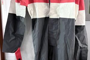 Tuta pioggia moto rossa