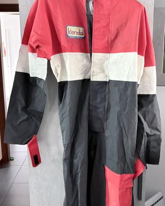 Tuta pioggia moto rossa