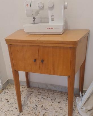 Tavolino mobiletto vintage Necchi Mod. 200