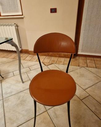 Sedie cuoio Tonietta  Zanotta originali