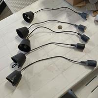 PORTALAMPADE DA SOFFITTO 6 PEZZI