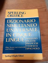 Dizionario simultaneo in 5 lingue 