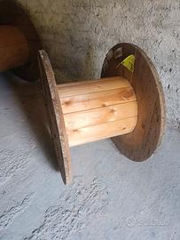 tavolo tavolino bobina avvolgicavo in legno