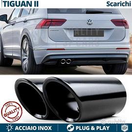 TERMINALI di Scarico VW TIGUAN 2 Acciaio INOX Nero