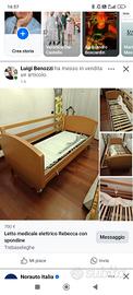 letto elettrico medicale con sponde