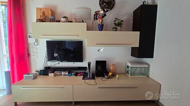 Parete Attrezzata Soggiorno Moderna Pensili e Base