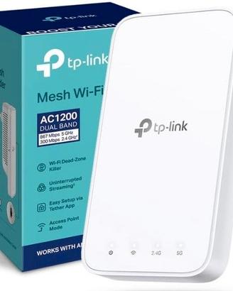TP-Link RE330 Ripetitore Wi-Fi AC1200Mbps, Dual-Ba