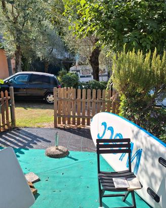 Roulotte con veranda e tettoia