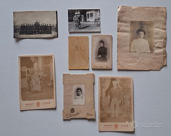 Lotto 8 Foto Antiche: Cabinet Card e Ritratti '800