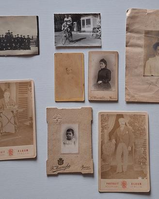 Lotto 8 Foto Antiche: Cabinet Card e Ritratti '800