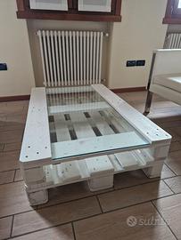 Tavolino in pallet bianco