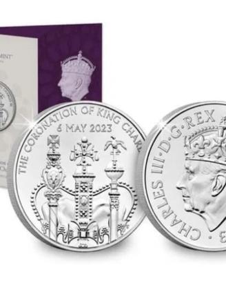 Sterlina 2023 Moneta £5 Incoronazione Re Carlo III