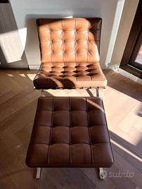 BARCELLONA in pelle Venezia Cognac by KNOLL Studio