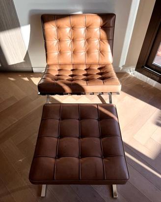 BARCELLONA in pelle Venezia Cognac by KNOLL Studio