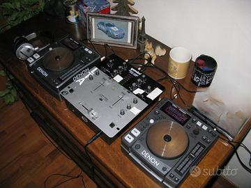 cdj denon dns1000 + mixer gemini pmx 500
